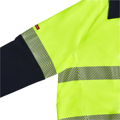 Hard Yakka Y11379 Core Hi-Vis 2 Tone Taped Vented Long Sleeve Polo