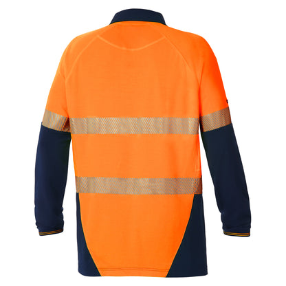 Hard Yakka Y11379 Core Hi-Vis 2 Tone Taped Vented Long Sleeve Polo