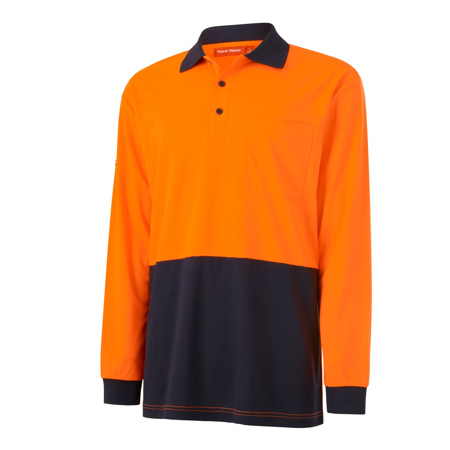 Hard Yakka Y19617 Mens Long Sleeve Hi Vis Polo