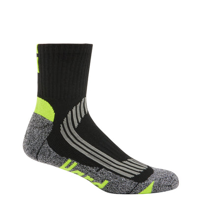 Hard Yakka Y20017 Core Coolmax Padded Quarter Crew Sock - 2 Pack