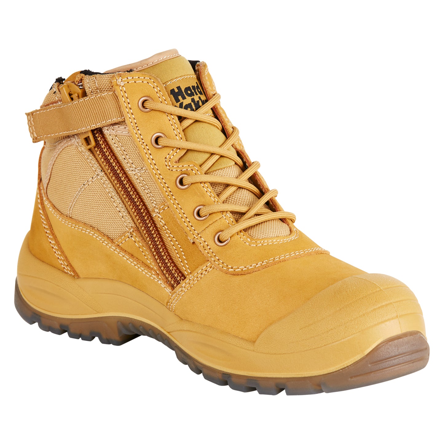 Hard Yakka Y60120 Utility Zip Sided Steel Toe Safety Boot - Wheat