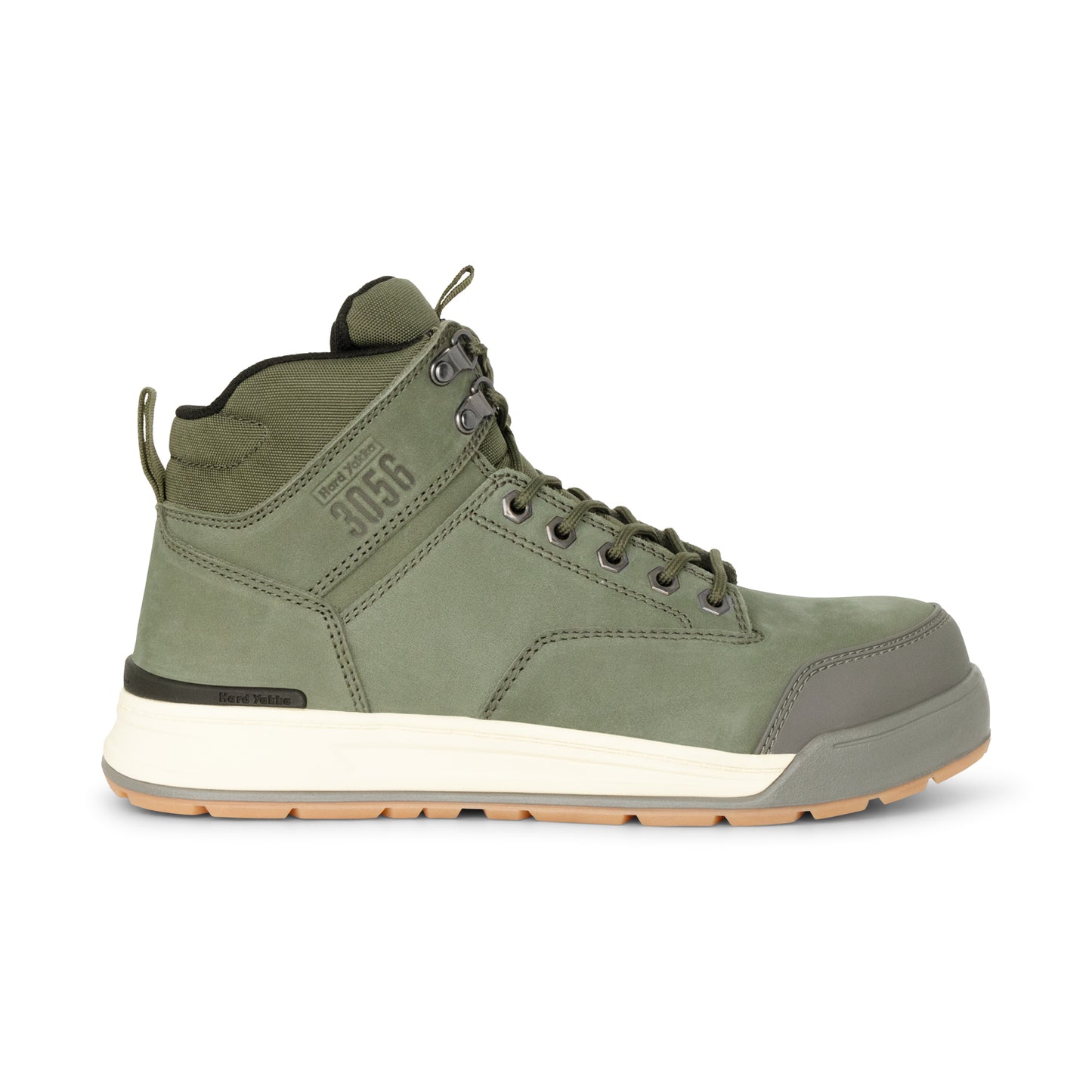 Hard Yakka Y60203 3056 Lace Up & Side Zip Steel Toe Safety Boot - Olive