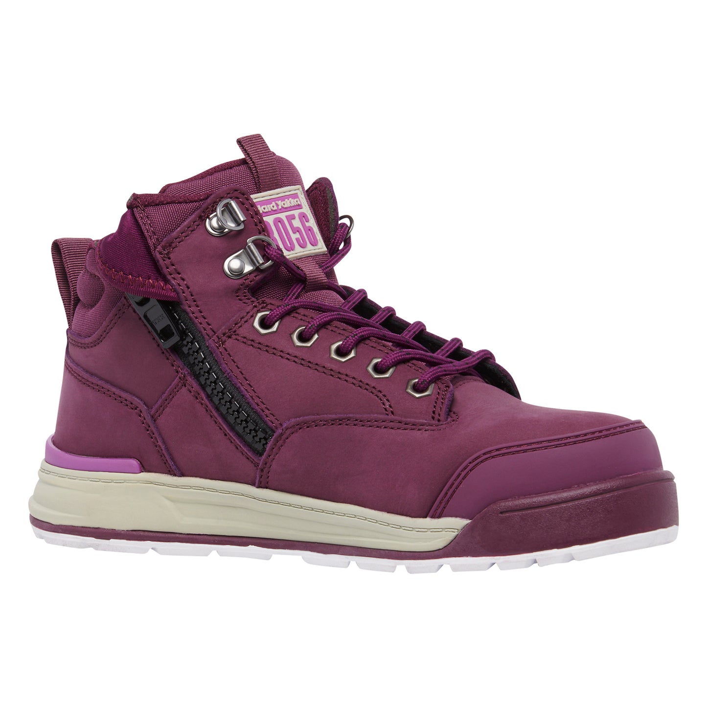 Hard Yakka Y60250 Women's 3056 Lace Up & Side Zip Safety Boot - Shiraz
