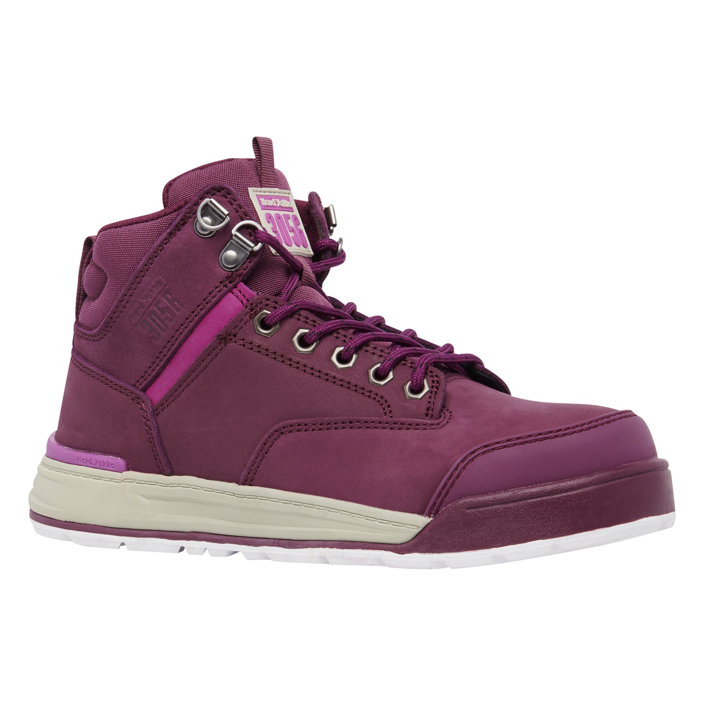 Hard Yakka Y60250 Women's 3056 Lace Up & Side Zip Safety Boot - Shiraz