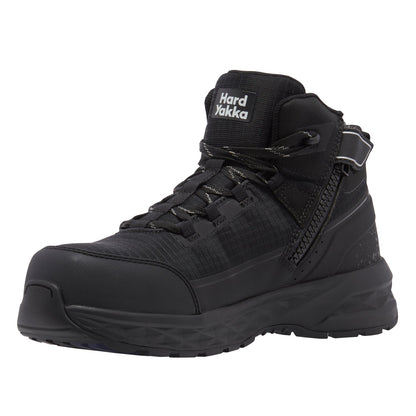 Hard Yakka Y60363 X Range Mid Composite Toe Safety Boot - Black