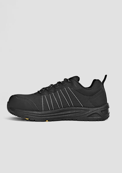 Syzmik UltraLite Lo Reflective Lace Up Composite Toe Safety Shoe - Black