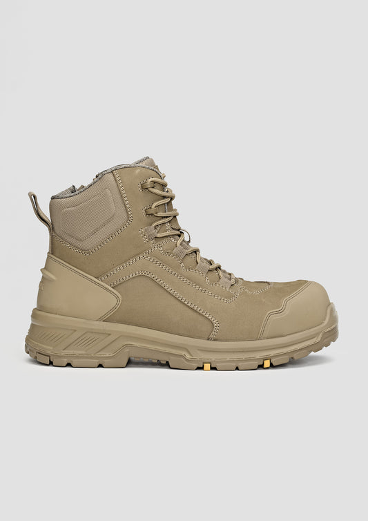 Syzmik UltraFort 5Z Side Zip Composite Toe Safety Boot - Stone