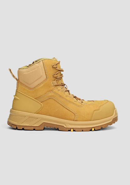 Syzmik UltraFort 5Z Side Zip Composite Toe Safety Boot - Wheat