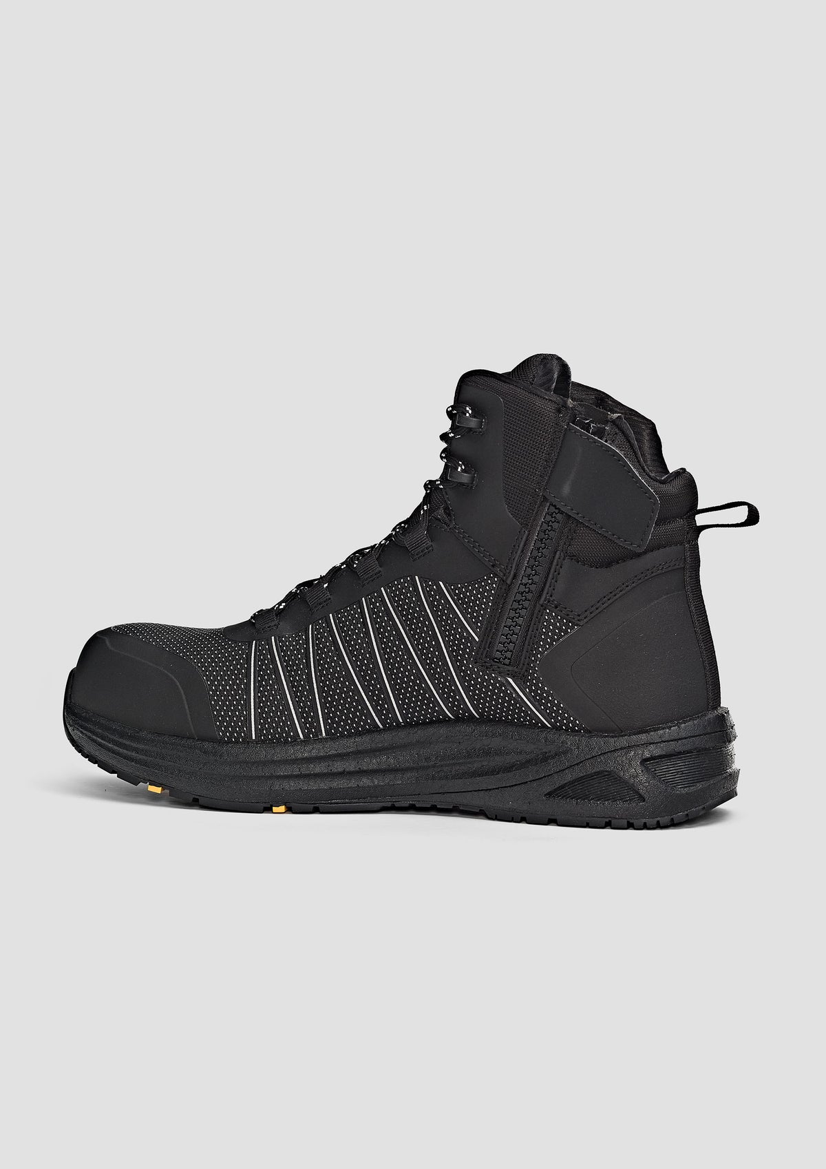 Syzmik UltraLite Mid Side Zip Reflective Composite Toe Safety Boot - Black