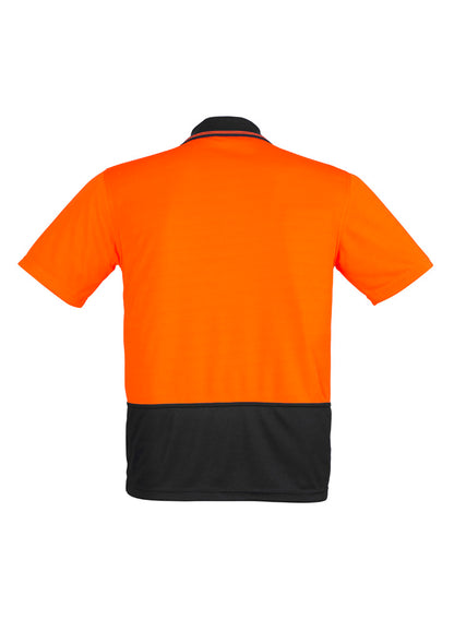 Syzmik Unisex Hi Vis Basic Short Sleeve Polo - Orange/Black
