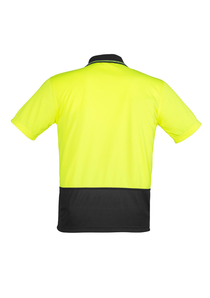 Syzmik Unisex Hi Vis Basic Short Sleeve Polo - Yellow/Black