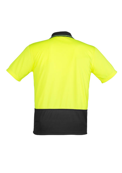 Syzmik Unisex Hi Vis Basic Short Sleeve Polo - Yellow/Black