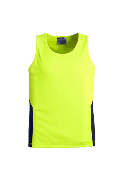 Syzmik Men's Hi Vis Squad Singlet - Yellow/Navy
