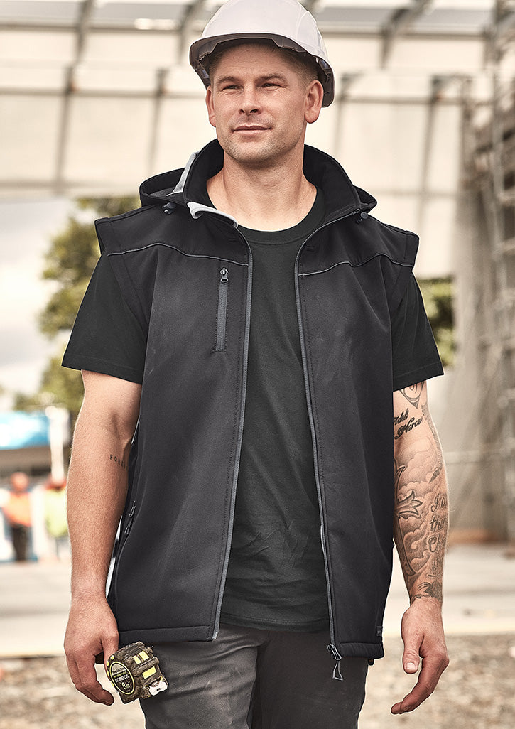 Unisex Streetworx 2 In 1 Stretch Softshell Jacket - Black