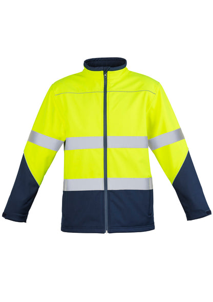 Syzmik Unisex Hi Vis Softshell Jacket - Yellow/Navy