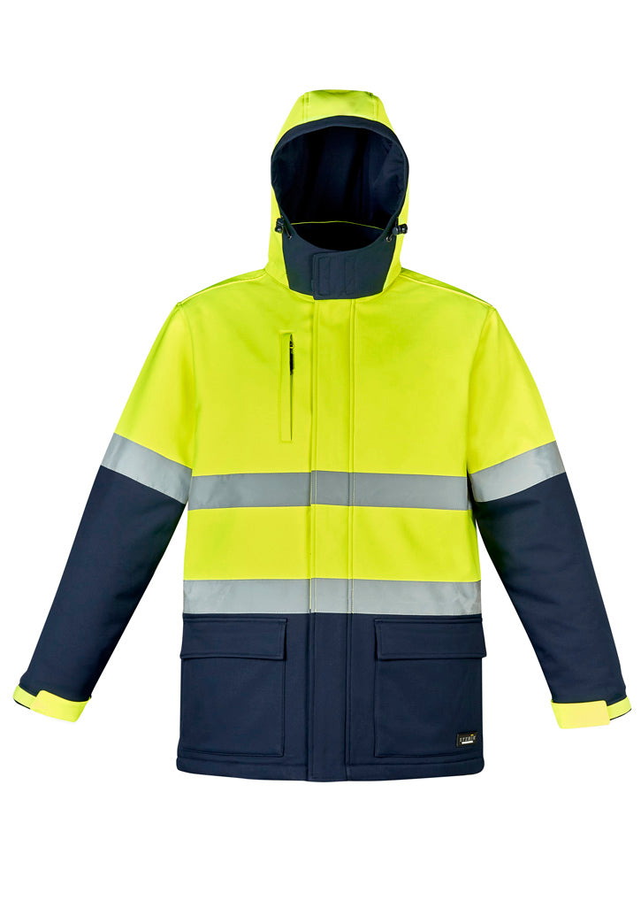 Syzmik Unisex Hi Vis Antarctic Softshell Jacket - Yellow/Navy