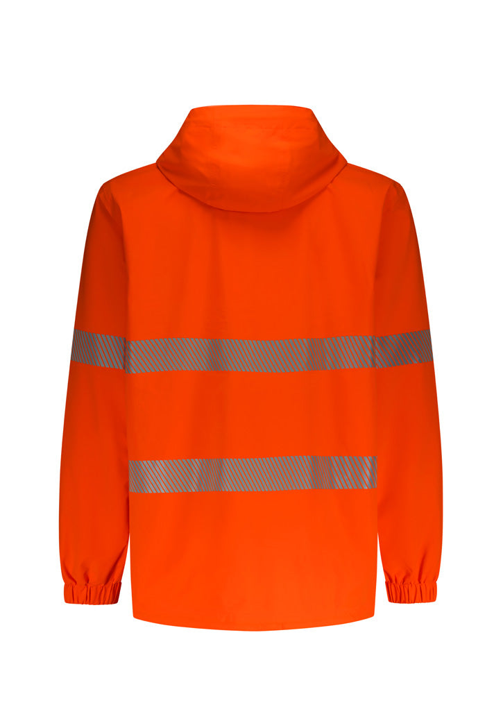 Unisex Super Light Segmented Tape Packable Rain Jacket - Orange