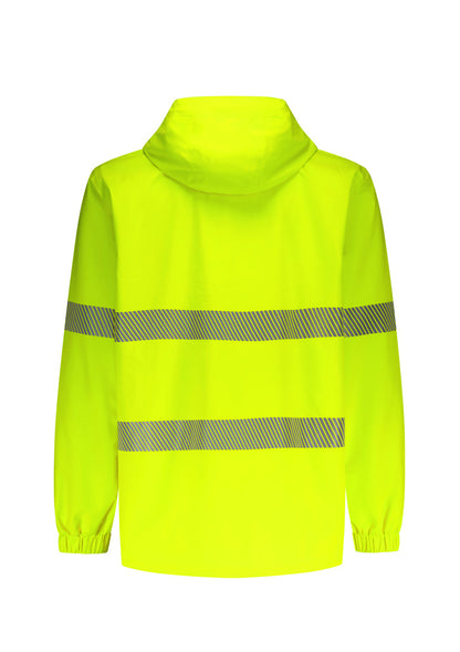 Unisex Super Light Segmented Tape Packable Rain Jacket - Yellow