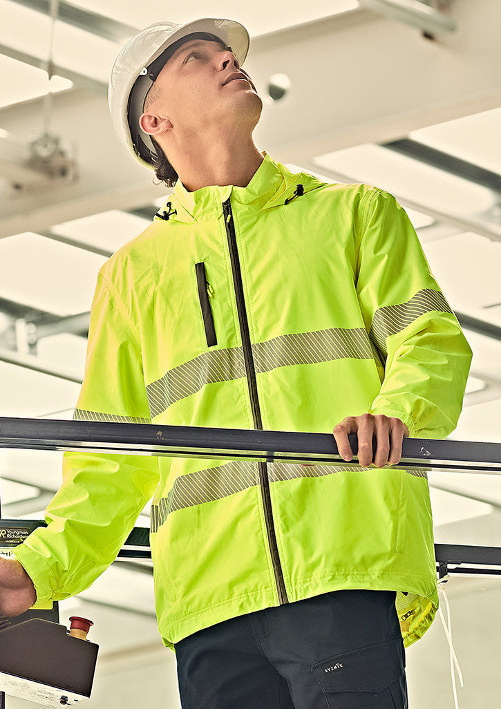 Unisex Super Light Segmented Tape Packable Rain Jacket - Yellow