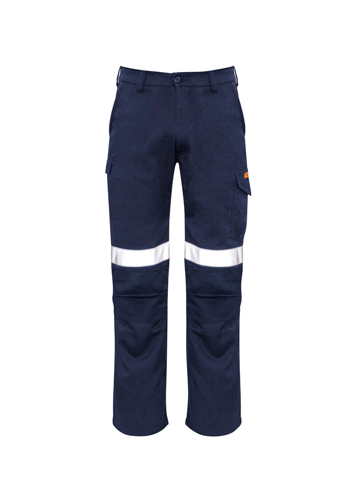 Syzmik Men's Orange Flame Taped Cargo Pant (Stout) - Navy