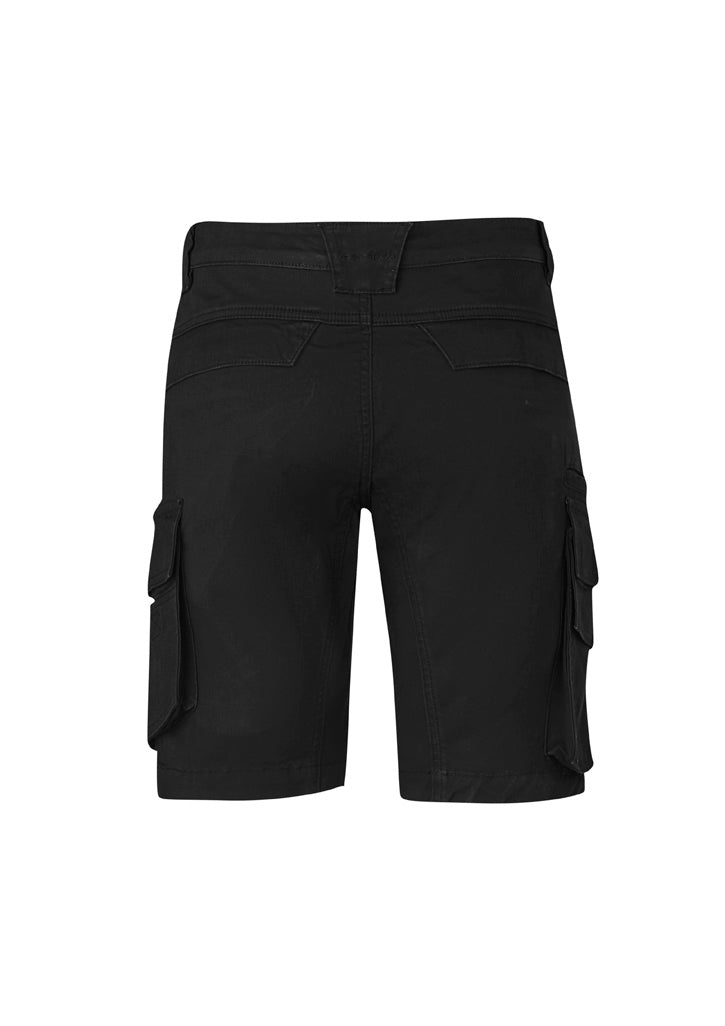 Syzmik Men's Streetworx Curved Cargo Short - Black