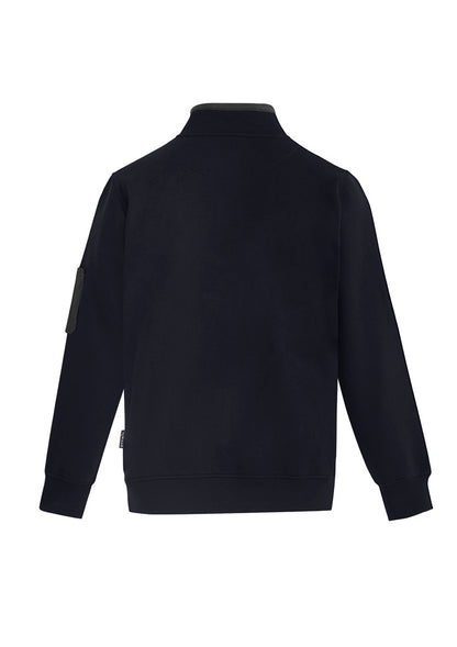 Syzmik Unisex 1/4 Zip Brushed Fleece Pullover - Navy/Charcoal