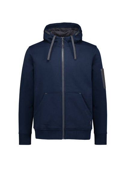 Syzmik Unisex Zip Front Multi-Pocket Hoodie - Navy/Charcoal