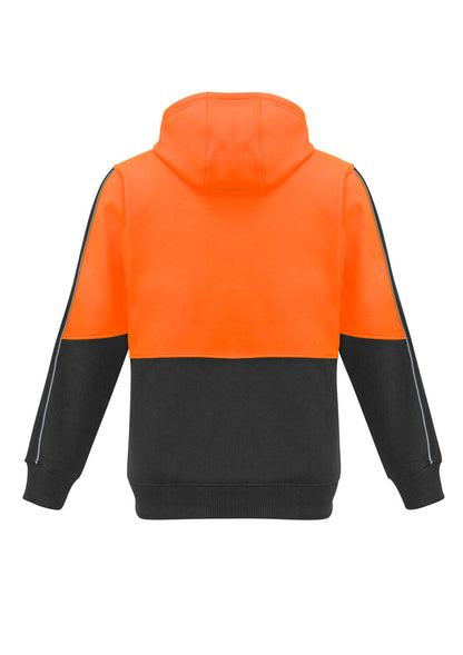 Syzmik Unisex Hi Vis Pullover Hoodie - Orange/Charcoal