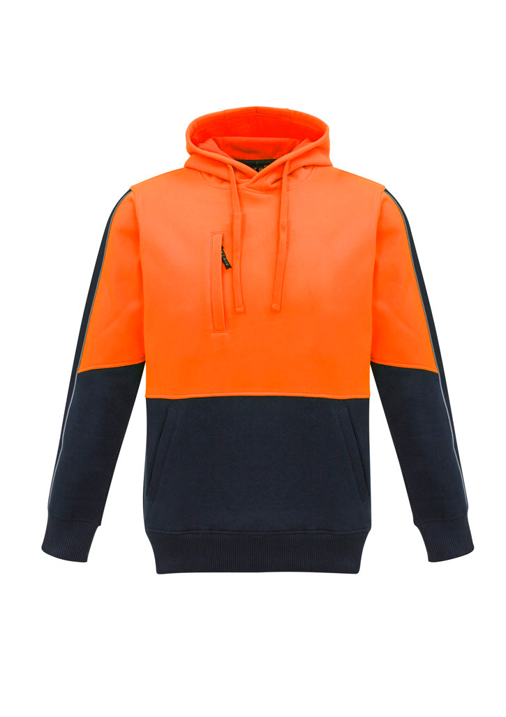 Syzmik Unisex Hi Vis Pullover Hoodie - Orange/Navy
