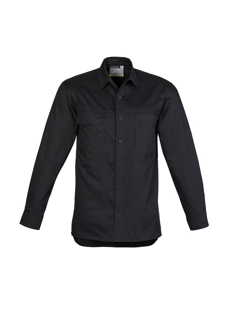 Syzmik Men's Lightweight Tradie Long Sleeve Shirt - Black