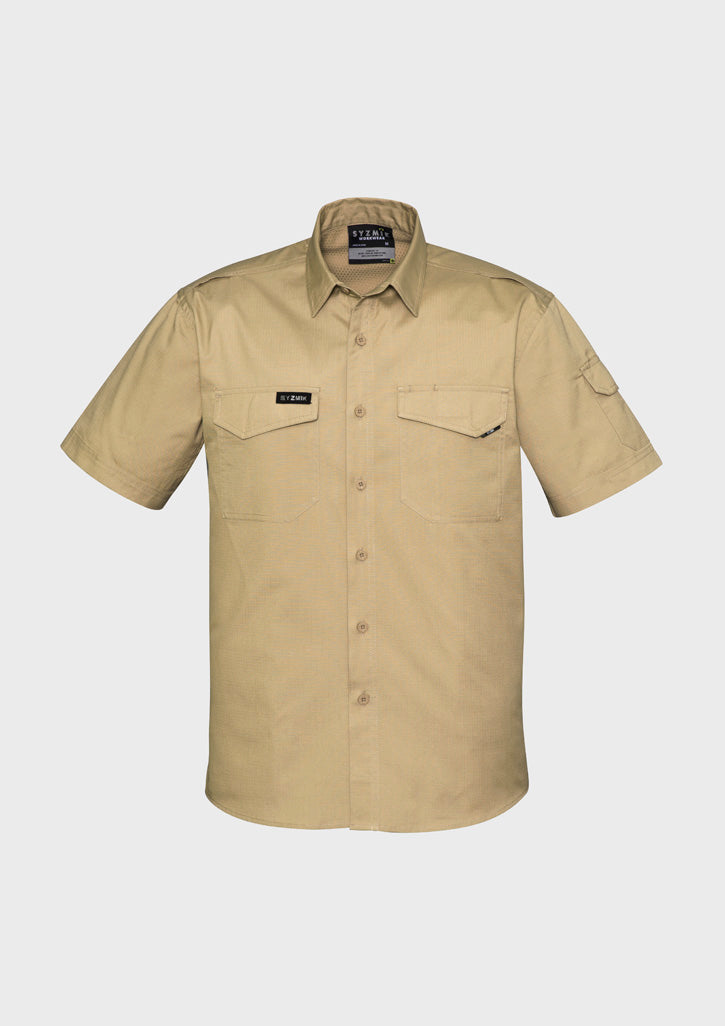 Syzmik Men's Rugged Cooling Short Sleeve Shirt - Khaki