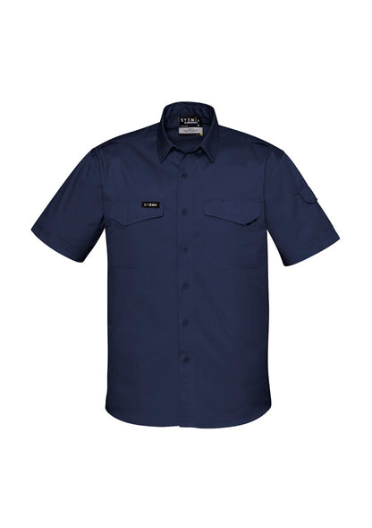 Syzmik Men's Rugged Cooling Short Sleeve Shirt - Navy