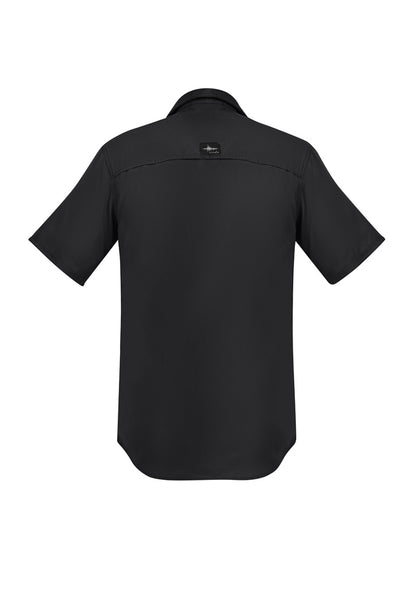 Syzmik Men's Outdoor Short Sleeve Shirt - Black