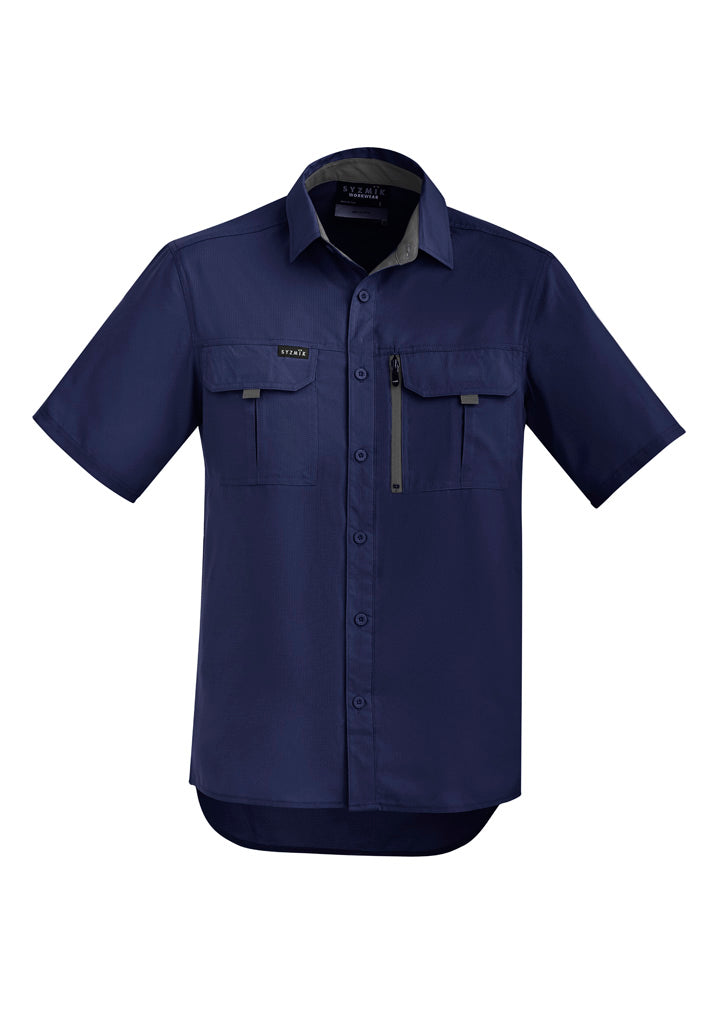 Syzmik Men's Outdoor Short Sleeve Shirt - Navy