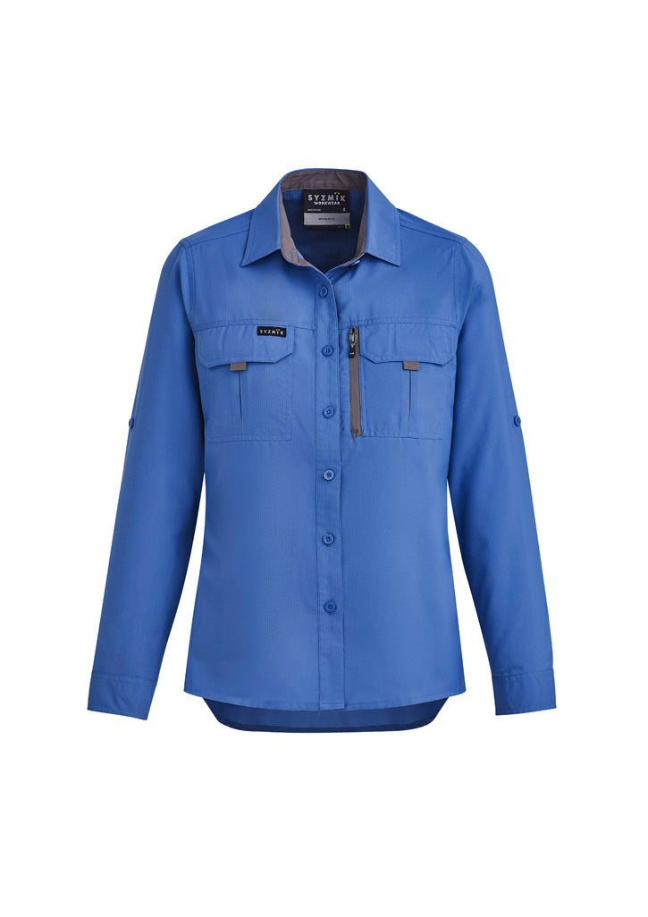 Syzmik Women's Outdoor Long Sleeve Shirt - Blue