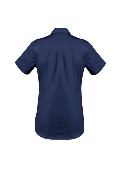 Syzmik Women's Lightweight Tradie Short Sleeve Shirt - Blue