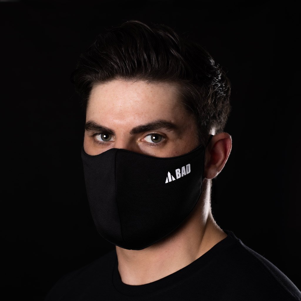 ANTIVIRAL BAD BLACK 3-LAYER REUSABLE HEALTH SAFETY FACE MASK