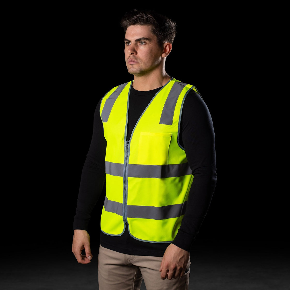 BAD® HI-VIS DAY/NIGHT ZIP SAFETY VEST