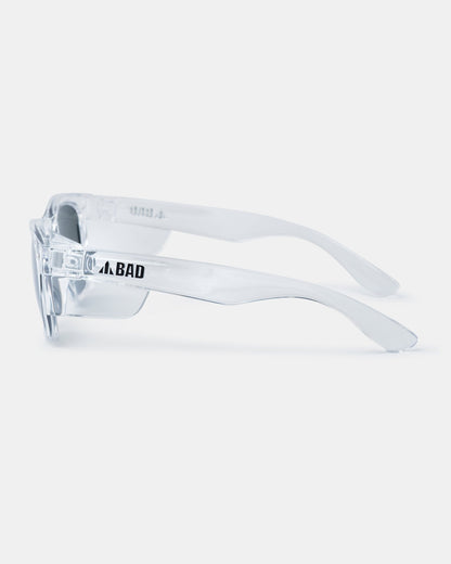 BAD LUCID™ POLARISED SAFETY SUNGLASSES (CLEAR/BLACK)