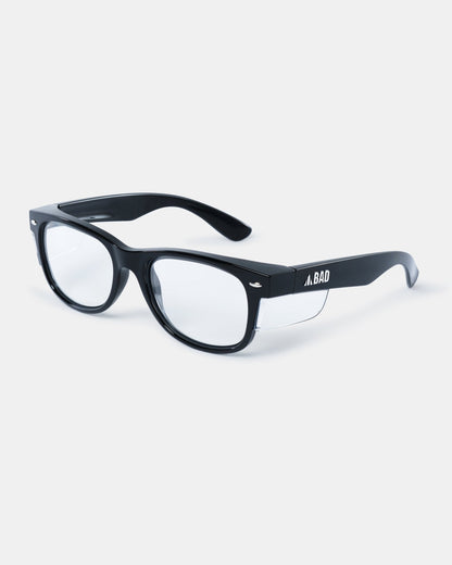 BAD LUCID™ SAFETY GLASSES (BLACK/CLEAR)