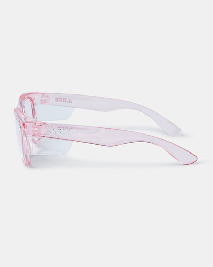 BAD LUCID™ SAFETY GLASSES (PINK/CLEAR)