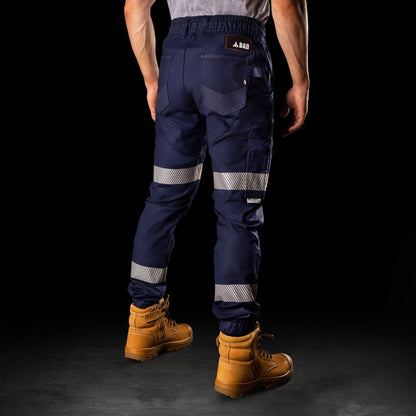 BAD SAVIOUR™ CUFFED ELASTIC WAIST WORK PANTS WITH 3M TAPE