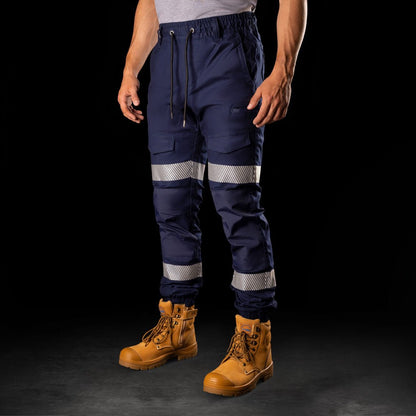 BAD SAVIOUR™ CUFFED ELASTIC WAIST WORK PANTS WITH 3M TAPE