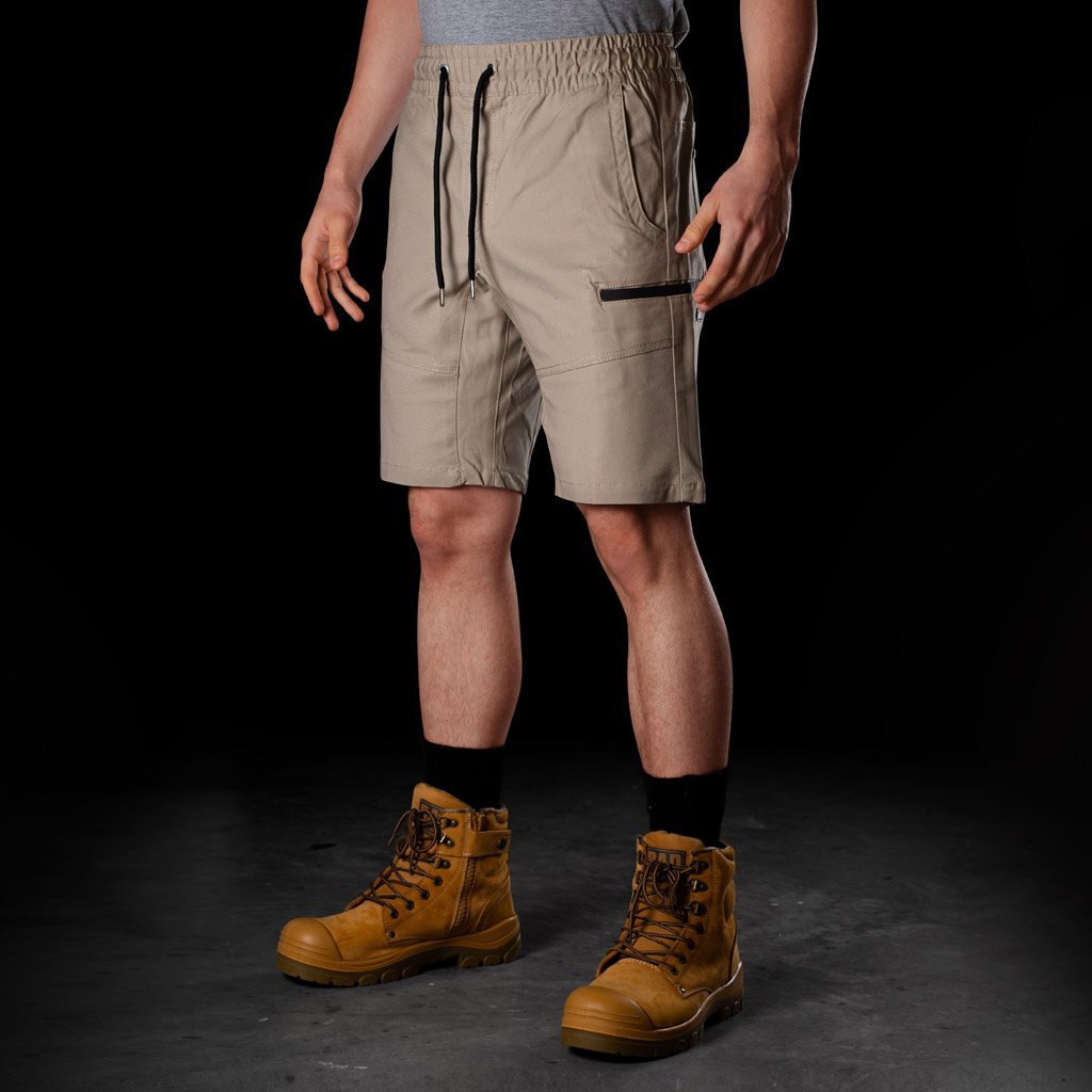 BAD SAVIOUR™ ELASTIC WAIST WORK SHORTS