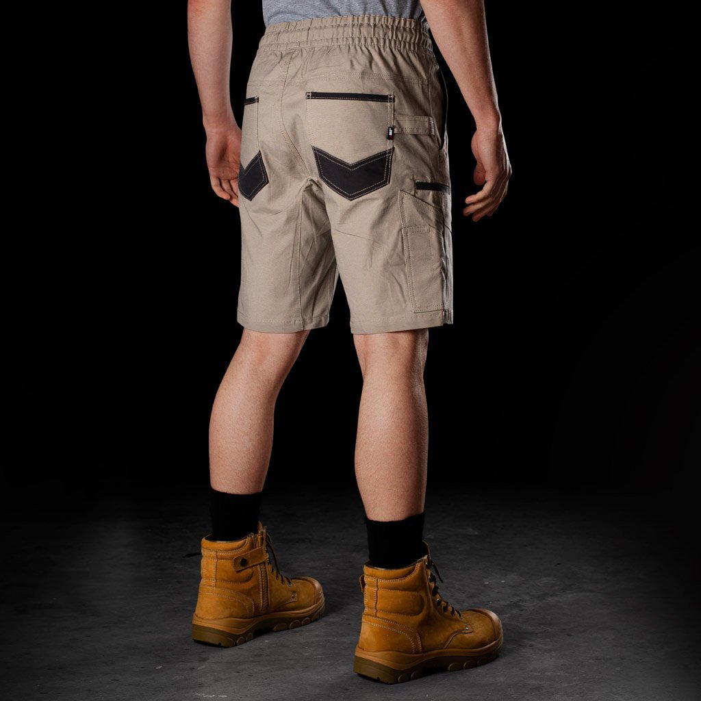 BAD SAVIOUR™ ELASTIC WAIST WORK SHORTS