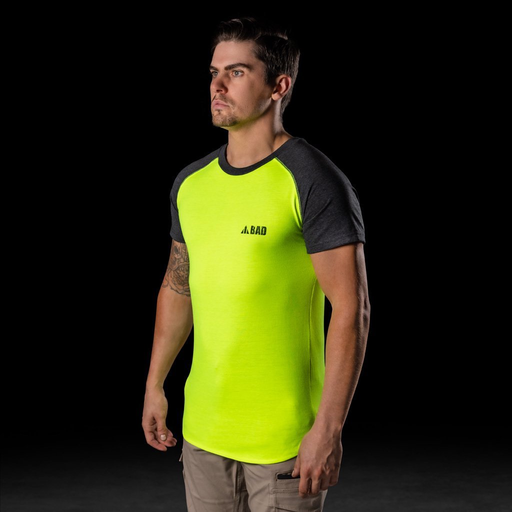 BAD® TRADEMARK RAGLAN HI-VIS S/S T-SHIRT