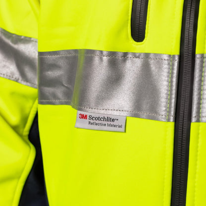 BAD WATERPROOF HI-VIS SOFTSHELL JACKET WITH 3M TAPE