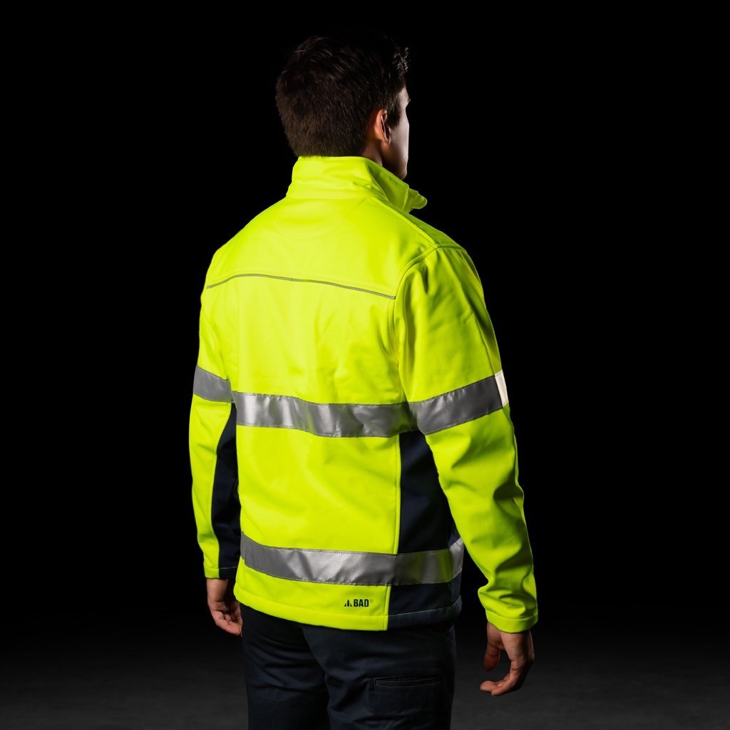 BAD WATERPROOF HI-VIS SOFTSHELL JACKET WITH 3M TAPE