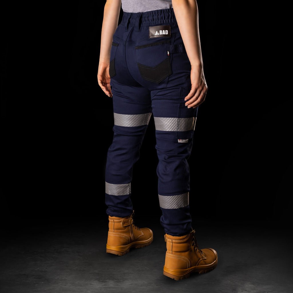 BAD WOMENS SAVIOUR™ CUFFED ELASTIC WAIST WORK PANTS WITH 3M TAPE