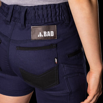 BAD WOMENS SAVIOUR-PRO™ ELASTIC WAIST WORK SHORT SHORTS